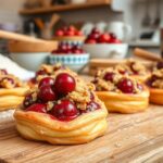 Cherry Crumble Danishes