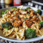 Cowboy Butter Lemon Bowtie Chicken with Broccoli