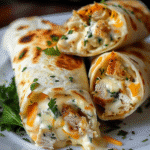 Cheesy Garlic Chicken Wraps