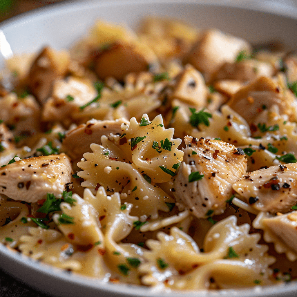 Garlic Butter Chicken Bowtie Pasta: A Rich, Herb-Infused Comfort Dish 7 image 1776032854105
