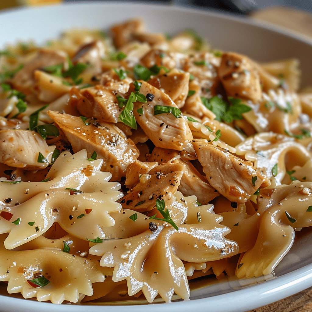 Garlic Butter Chicken Bowtie Pasta: A Rich, Herb-Infused Comfort Dish 8 image 1776032858309