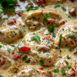 Creamy Crockpot Tuscan Chicken
