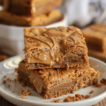 Cookie Butter Blondies — Chewy Biscoff Dessert Bars Recipe