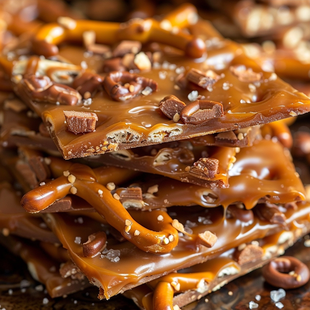 Salted Caramel Pretzel Bark