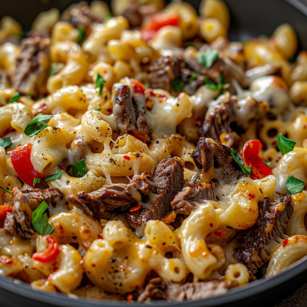 Easy High-Protein Philly Cheesesteak Mac 8 image 1779557932040