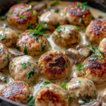Creamy Mushroom Chicken Meatballs Recipe 9 Creamy Mushroom Chicken Meatballs Recipe