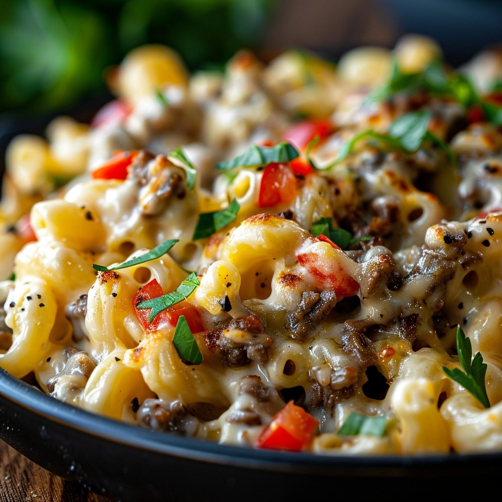 Easy High-Protein Philly Cheesesteak Mac 7 image 1779559243181