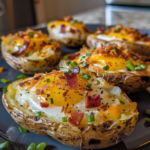 Twice Baked Loaded Breakfast Potatoes