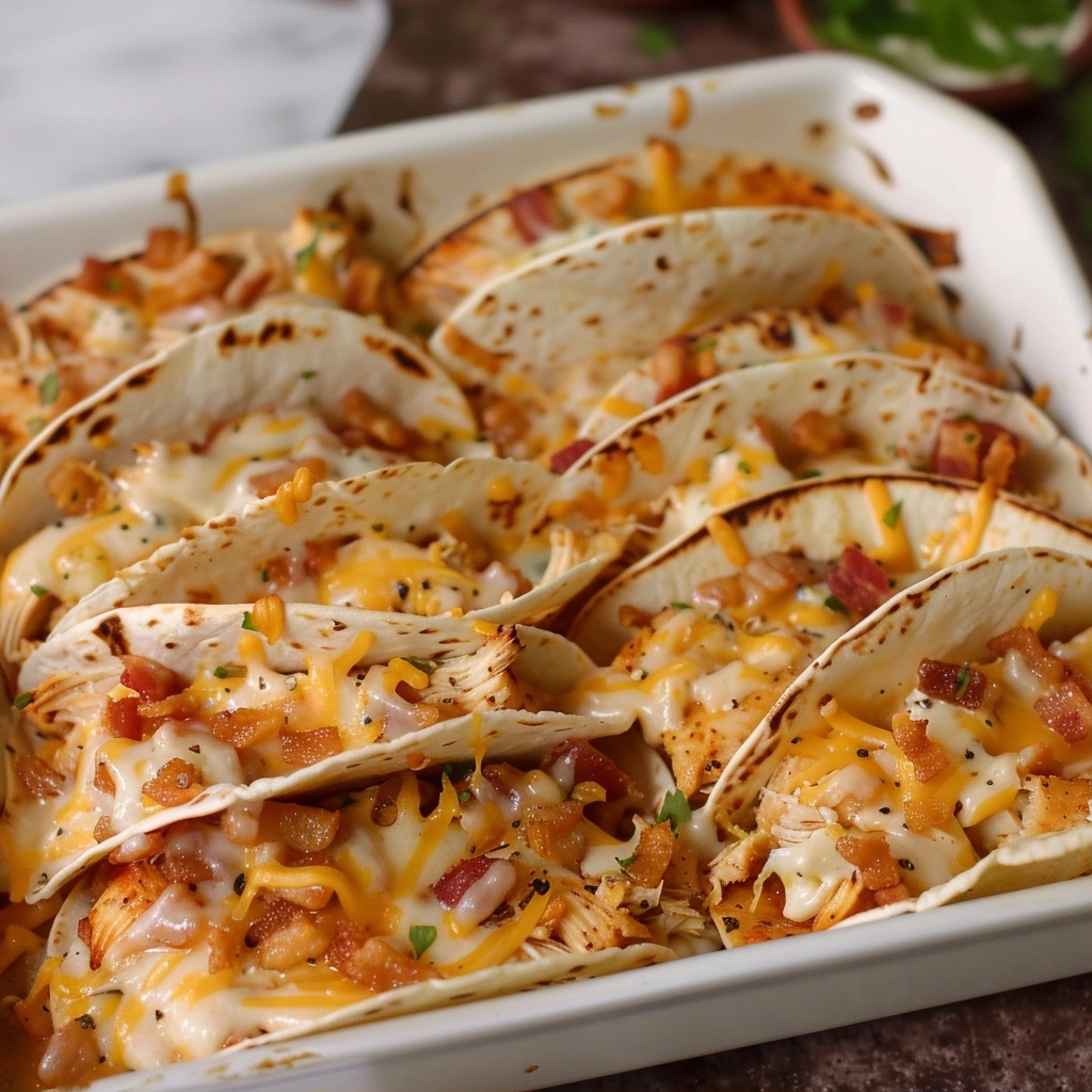 Cheesy Oven-Crispy Chicken Bacon Ranch Tacos 10 image 1783118207375