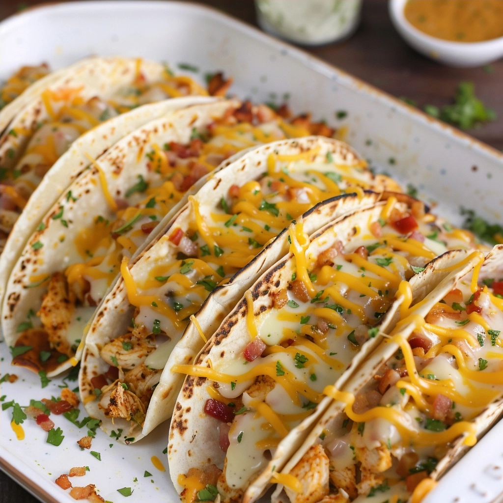 Cheesy Oven-Crispy Chicken Bacon Ranch Tacos 11 image 1783118215194