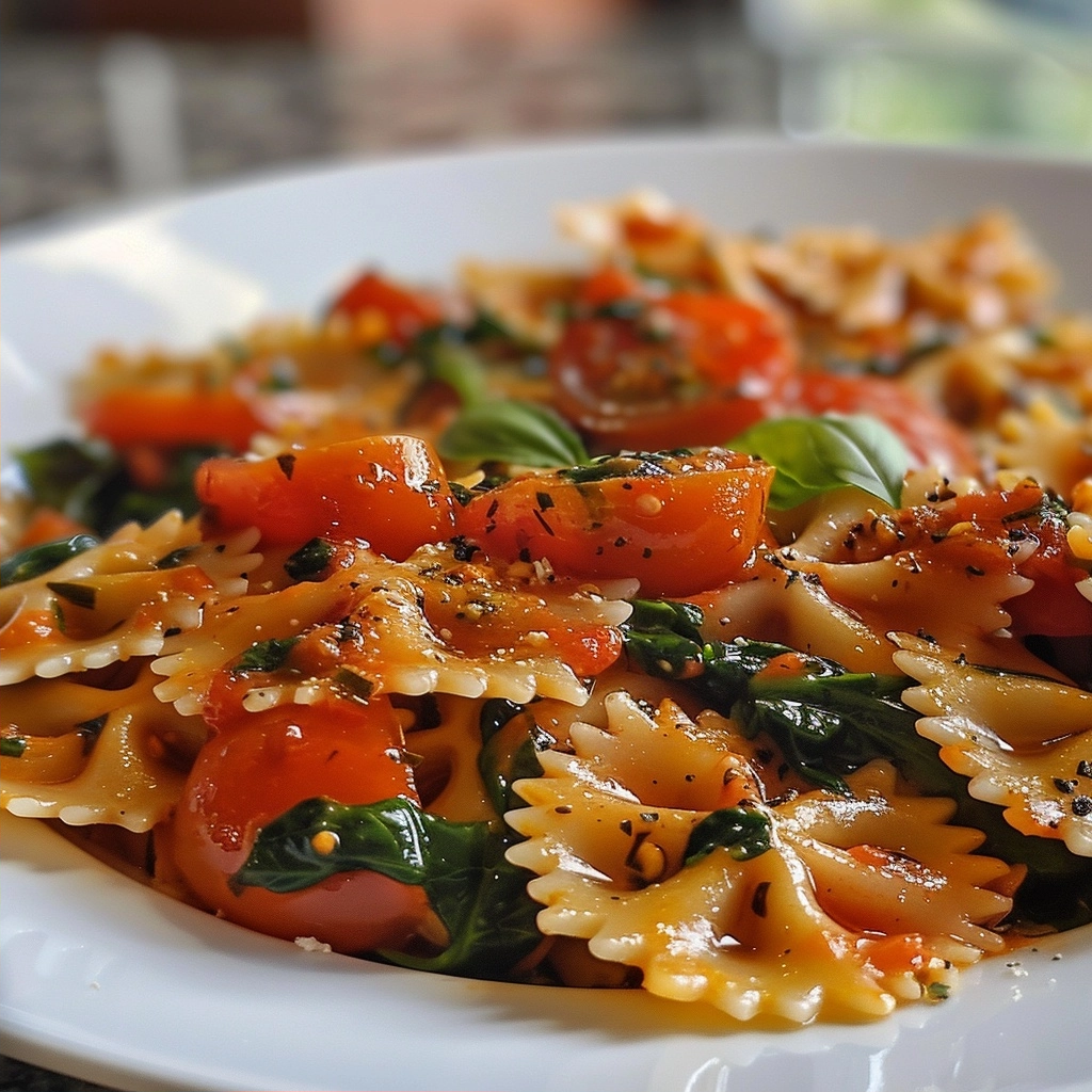Tomato Spinach Farfalle Pasta: A Quick Weeknight Favorite