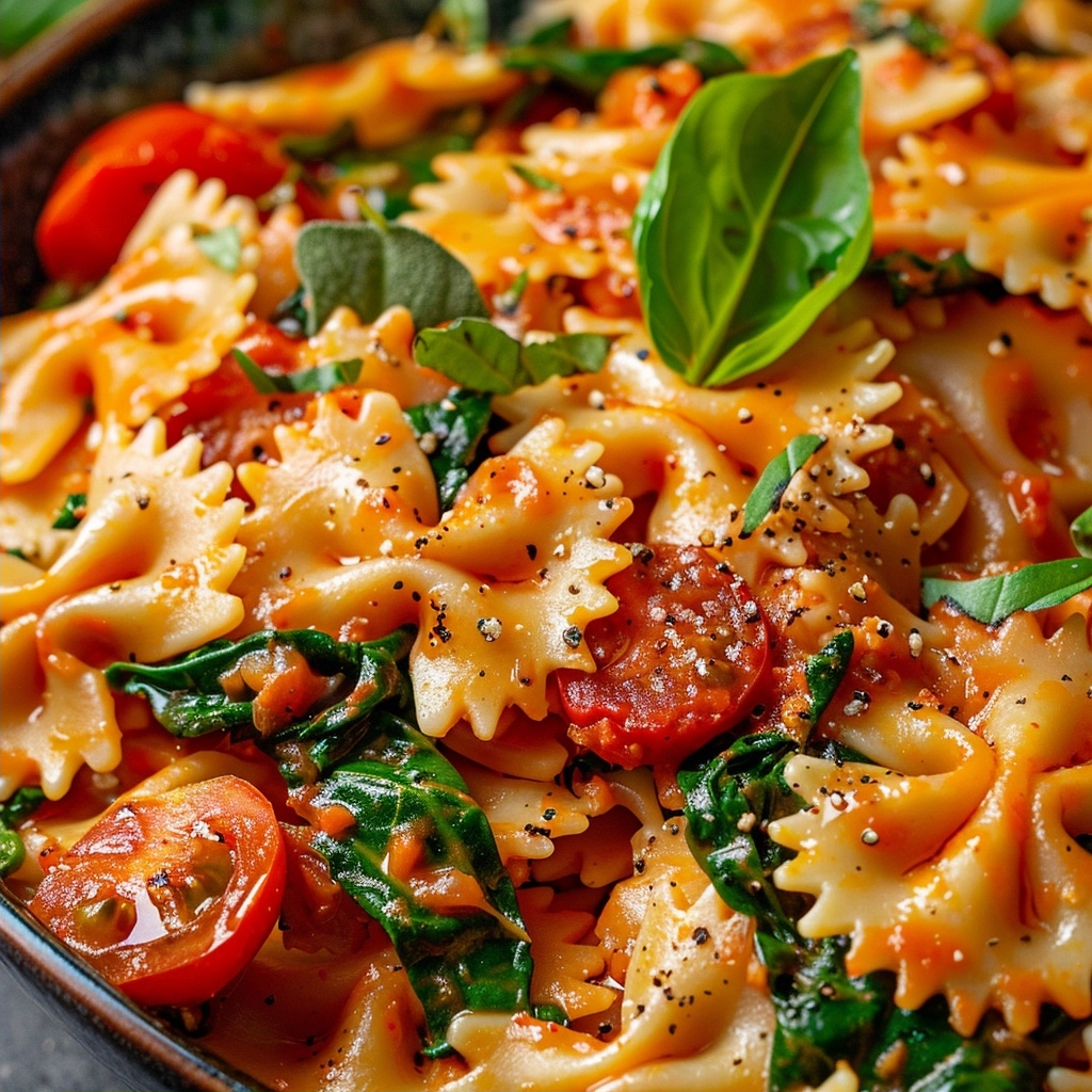 Tomato Spinach Farfalle Pasta: A Quick Weeknight Favorite 6 image 1783121811243