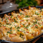 Garlic Butter Chicken Alfredo Stuffed Shells Recipe