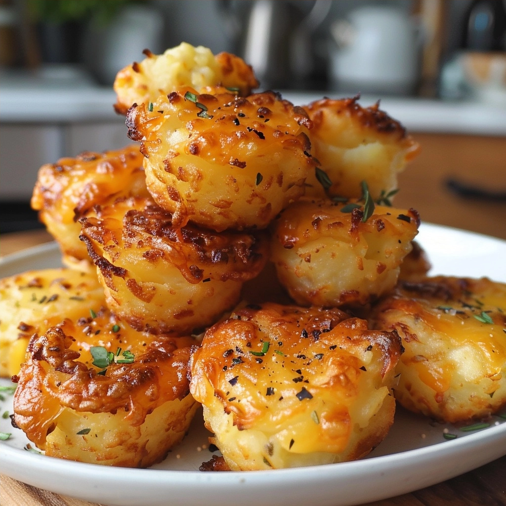 Cheesy mashed potato puff bites for crispy snack perfection