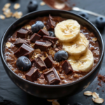 Healthy High-Fibre Chocolate Oatmeal for Energy